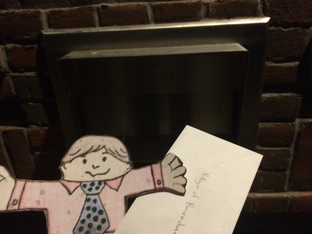 Flat Stanley helped me drop off my water/sewer bill before the meeting.